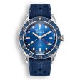 Squale SUB39GMTB.HTB GMT Blue Dial Automatic Rubber Strap Wristwatch on Sale