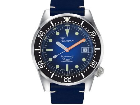 Squale 1521PROFD.PB Polished Swiss Automatic Dive Wristwatch Leather Supply