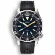 Squale 1521MILBL.HT Blasted Swiss Automatic Dive Wristwatch Rubber Supply