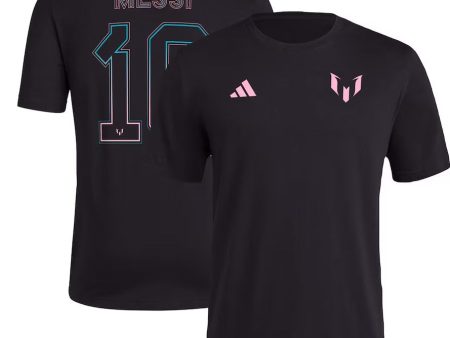 Messi x adidas Name & Number T-Shirt - Black on Sale