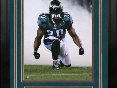 Brian Dawkins Kneeling Smoke Entrance Philadelphia Eagles 8  x 10  Framed Football Photo Cheap