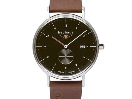 Bauhaus 2132-2 Black Dial With Date Wristwatch Online Sale