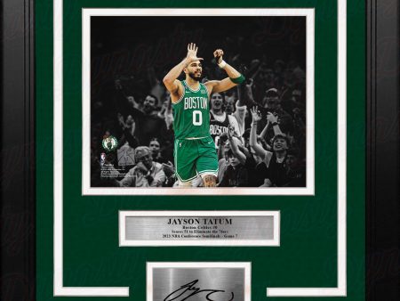 Jayson Tatum 51-Point Game 7 Boston Celtics 8  x 10  Framed Blackout Photo with Engraved Autograph For Discount