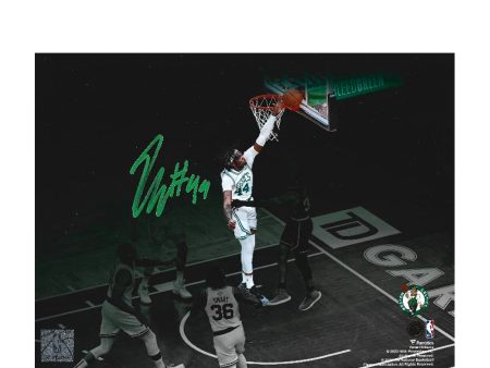 Robert Williams III Blocks Steph Curry Boston Celtics Autographed Basketball Photo Supply