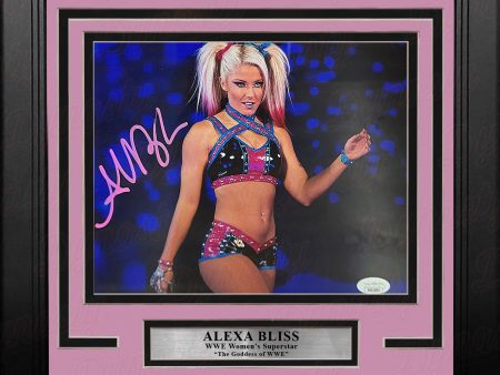 Alexa Bliss Making Her Entrance Autographed Framed WWE Wrestling Photo Discount