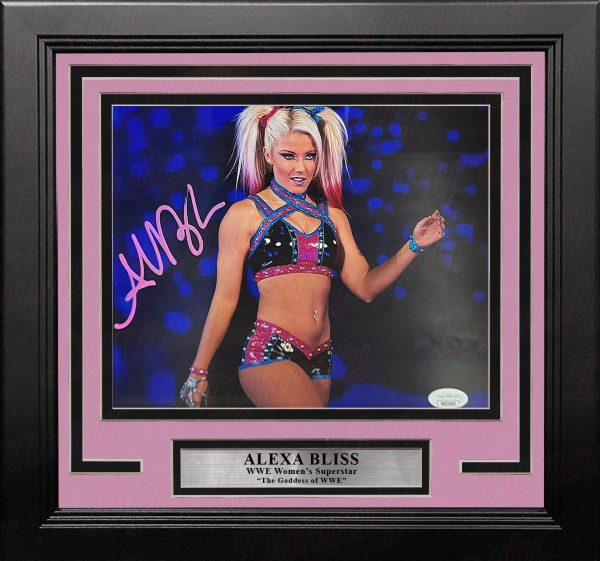 Alexa Bliss Making Her Entrance Autographed Framed WWE Wrestling Photo Discount