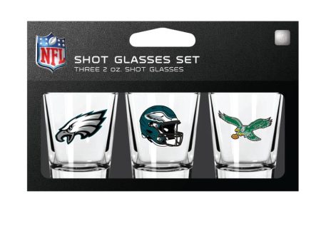 Philadelphia Eagles 3-Piece Shot Glass Gift Set Online