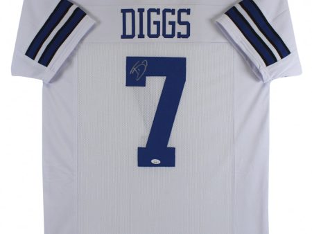 Trevon Diggs Dallas Cowboys Autographed White Football Jersey For Cheap