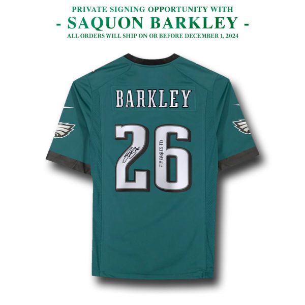 Saquon Barkley Autograph Philadelphia Eagles Nike Jersey | Pre-Sale Opportunity Online