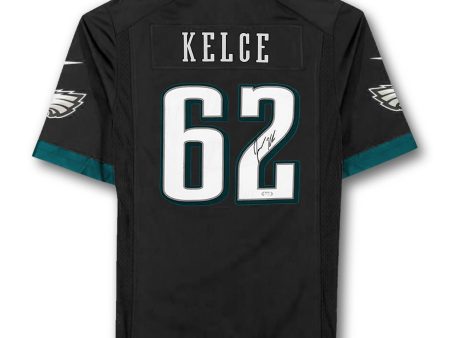 Jason Kelce Philadelphia Eagles Autographed Black Nike Game Jersey Cheap