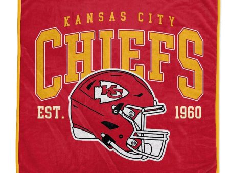 Kansas City Chiefs 50  x 60  Vintage Arch Block Blanket Online now