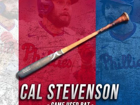 Cal Stevenson Philadelphia Phillies Great Use Game-Used Victus Bat Discount