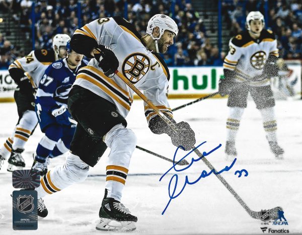 Zdeno Chara in Action Boston Bruins Autographed 16  x 20  Hockey Photo Online