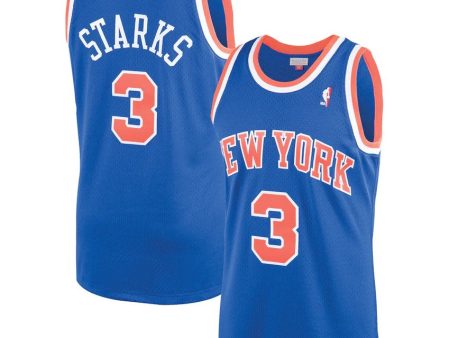 John Starks New York Knicks Mitchell & Ness Royal Hardwood Classics 1991-92 Swingman Jersey Hot on Sale