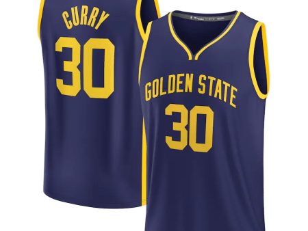 Stephen Curry Golden State Warriors Fast Break Replica Player Jersey - Statement Edition - Navy Sale