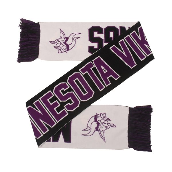 Minnesota Vikings Reversible Wordmark Scarf For Sale