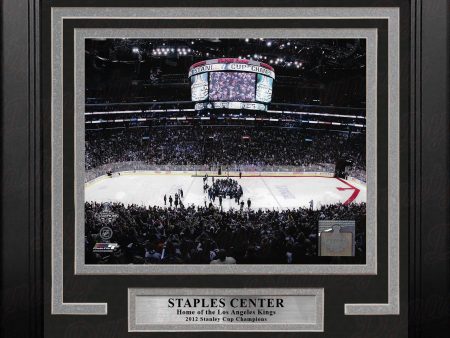 Los Angeles Kings Staples Center 2012 Stanley Cup Champions 8  x 10  Framed Hockey Stadium Photo For Discount