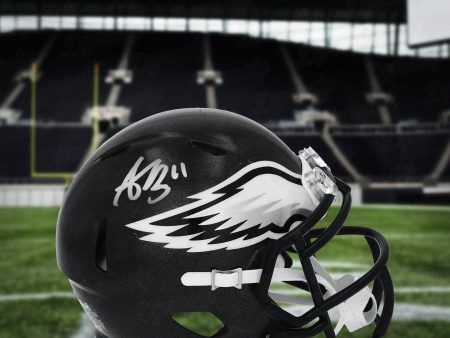 AJ Brown Philadelphia Eagles Autographed Black Alternate Football Mini-Helmet on Sale