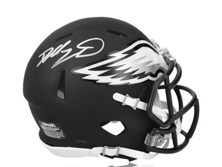 Dallas Goedert Philadelphia Eagles Autographed Alternate Black Speed Helmet Cheap