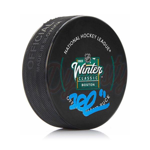 Brad Marchand Boston Bruins Autographed Official 2023 Winter Classic Game Hockey Puck Sale