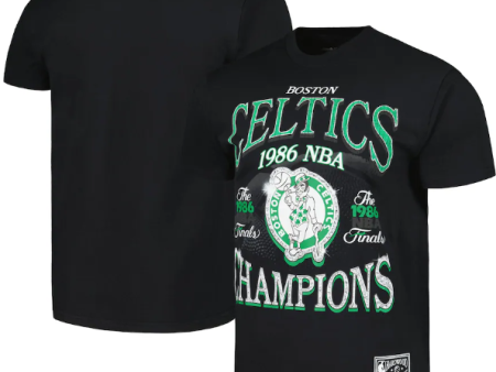 Boston Celtics Mitchell & Ness Black 1986 Finals Championship Era Shirt Discount