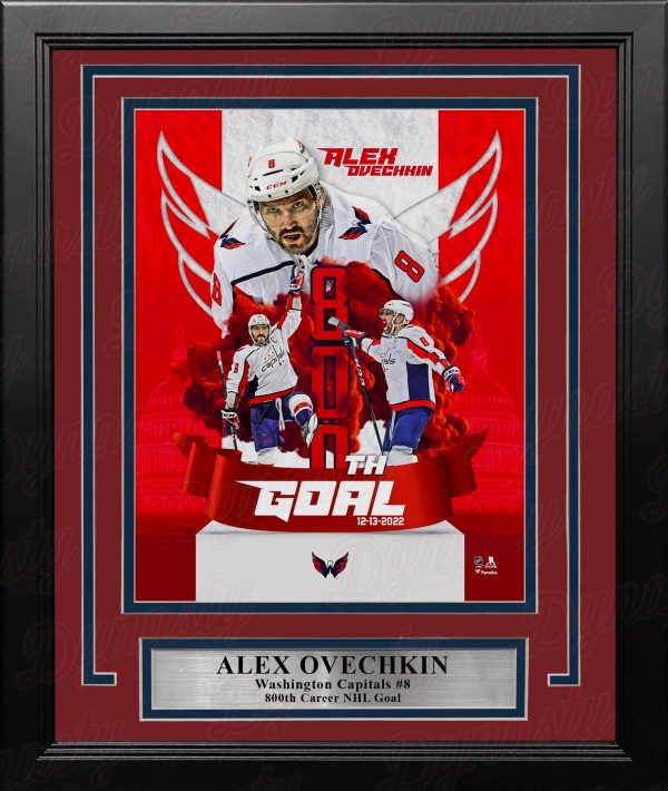 Alex Ovechkin Washington Capitals 800th Career Goal 8  x 10  Framed Hockey Collage Photo Online Hot Sale