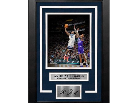 Anthony Edwards One-Handed Dunk Minnesota Timberwolves 8  x 10  Framed Photo with Engraved Autograph Online now