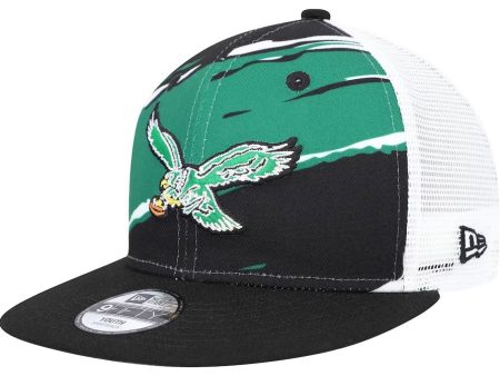 Philadelphia Eagles New Era Youth Tear 9FIFTY Snapback Hat - Kelly Green Online Hot Sale