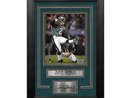 David Akers Super Bowl XXXIX Philadelphia Eagles 8x10 Framed Football Photo with Engraved Autograph Supply