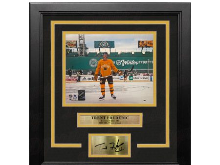 Trent Frederic Winter Classic Boston Bruins 11  x 14  Framed Hockey Photo with Engraved Autograph Online now