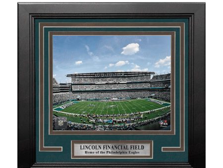 Philadelphia Eagles Lincoln Financial Field Aerial View 8  x 10  Framed Football Stadium Photo Cheap