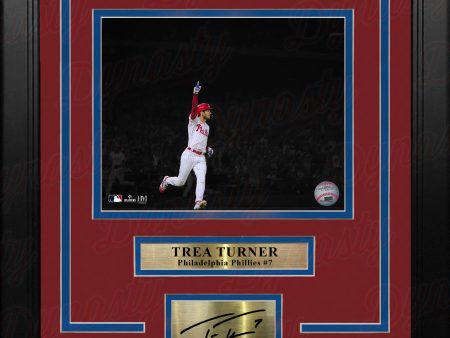 Trea Turner Celebration Philadelphia Phillies 8  x 10  Framed Blackout Photo with Engraved Autograph Discount