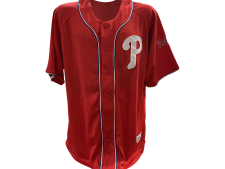 Philadelphia Phillies Red Logo Baseball Jersey Supply