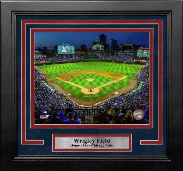 Chicago Cubs Wrigley Field 8  x 10  Framed Baseball Stadium Photo For Discount