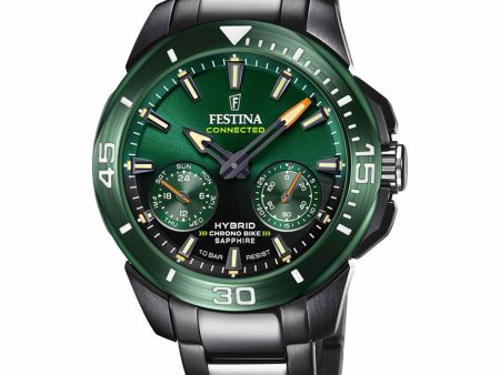 Festina F20646 1 Connected Chrono Bike Green Wristwatch Online Hot Sale