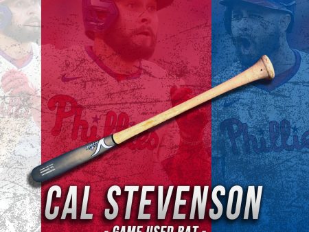 Cal Stevenson Philadelphia Phillies Game-Used Victus Bat Supply