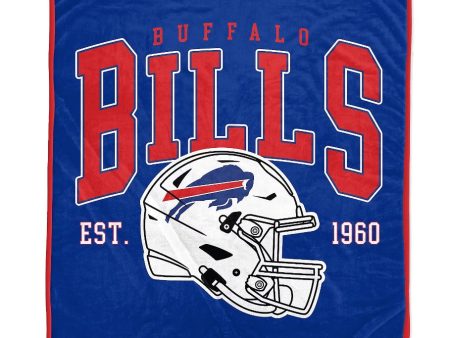 Buffalo Bills 50  x 60  Vintage Arch Block Blanket Cheap