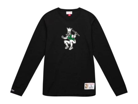 Boston Celtics Mitchell & Ness Legendary Slub Long-Sleeve Shirt Cheap