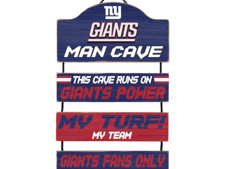 New York Giants Wooden Man Cave Sign Hot on Sale