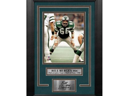 Bill Bergey in Action Philadelphia Eagles 8  x 10  Framed Football Photo with Engraved Autograph Online Sale