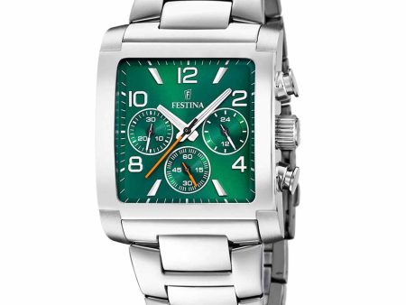 Festina F20652 2 Men s On The Square Chronograph Wristwatch Fashion