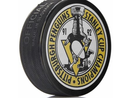 Pittsburgh Penguins 1991 & 1992 Stanley Cup Champions Hockey Puck Supply