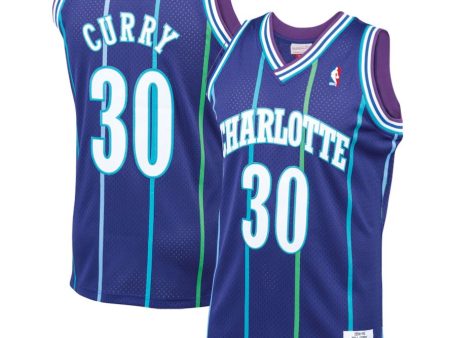 Dell Curry Charlotte Hornets Mitchell & Ness Purple Hardwood Classics 1994-95 Swingman Jersey Discount