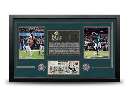 Philadelphia Eagles Super Bowl LII Champions Framed Football Collage on Sale