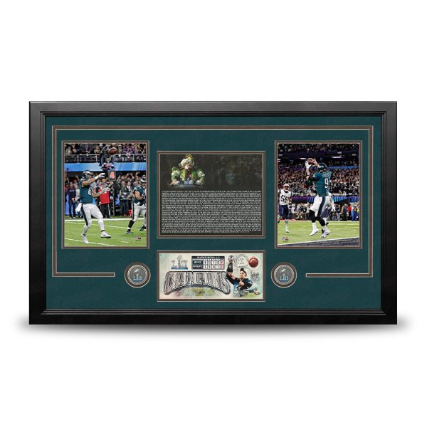 Philadelphia Eagles Super Bowl LII Champions Framed Football Collage on Sale