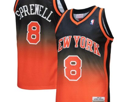 Latrell Sprewell New York Knicks Mitchell & Ness Hardwood Classics 1998-99 Fadeaway Swingman Jersey Fashion