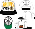 Boston Bruins Mitchell & Ness Toss Up Snapback Vintage Hat For Sale