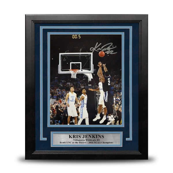 Kris Jenkins Villanova Wildcats 2016 NCAA Champions Buzzer Beater Autographed 8  x 10  Framed Photo Online now