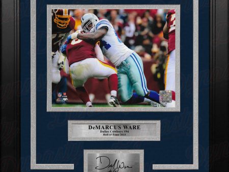 DeMarcus Ware Tackling Action Dallas Cowboys 8  x 10  Framed Football Photo with Engraved Autograph Supply