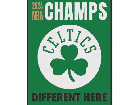 Boston Celtics 2024 NBA Champions 24  x 38  Wool Banner Fashion